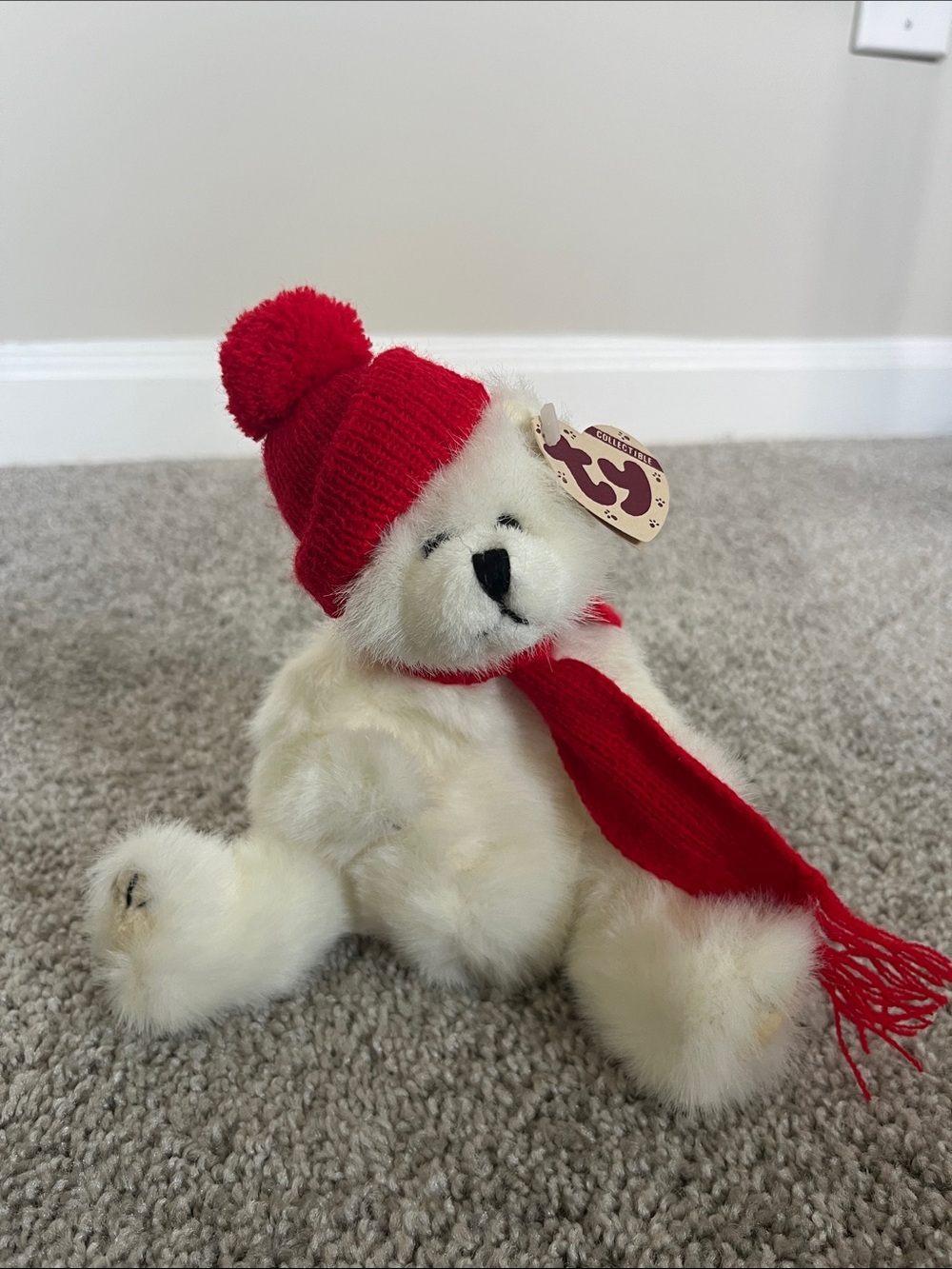 Vintage Peppermint Bear Beanie Baby